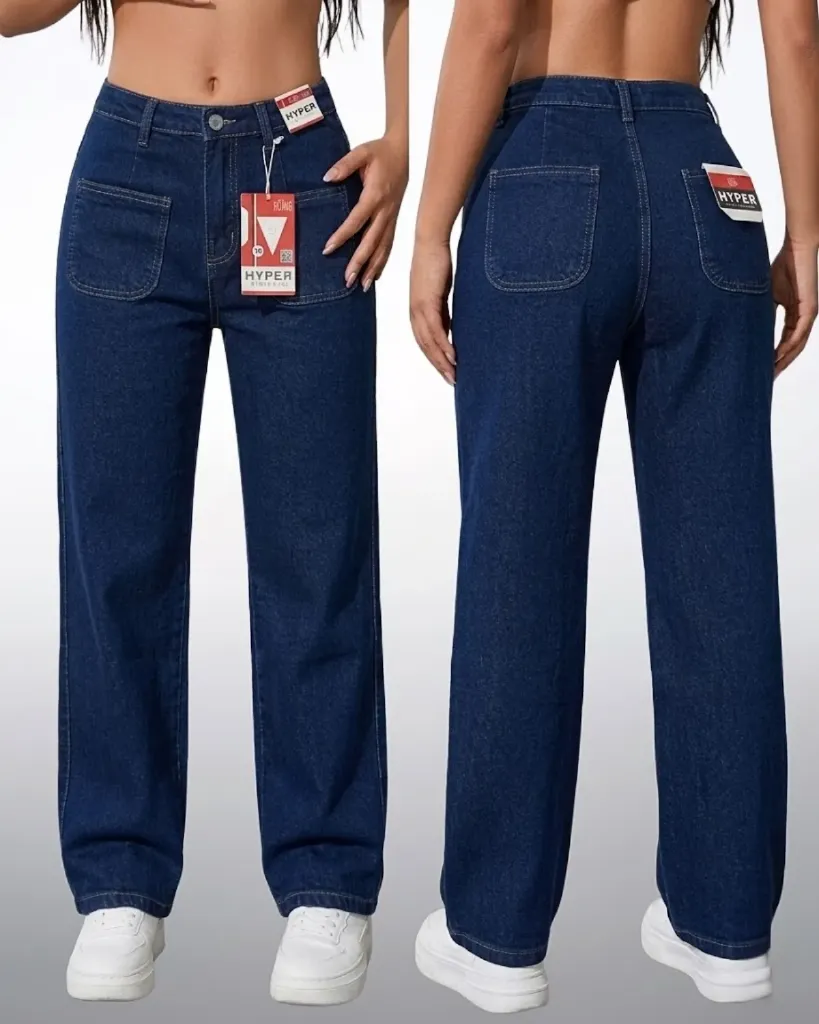 Recto strech con bolsillos frontales