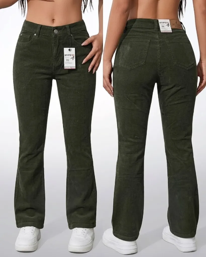 [HJ-001340-8-VERDE-OSCURO] Acampanado pana strech (8)