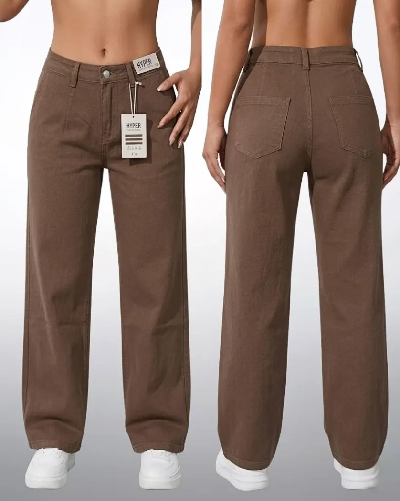 Wide leg gabardina strech con pinzas