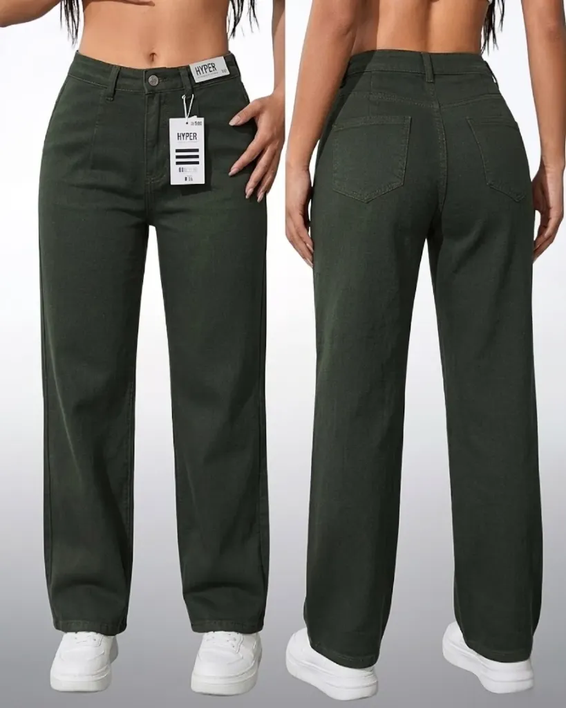 Wide leg gabardina strech con pinzas