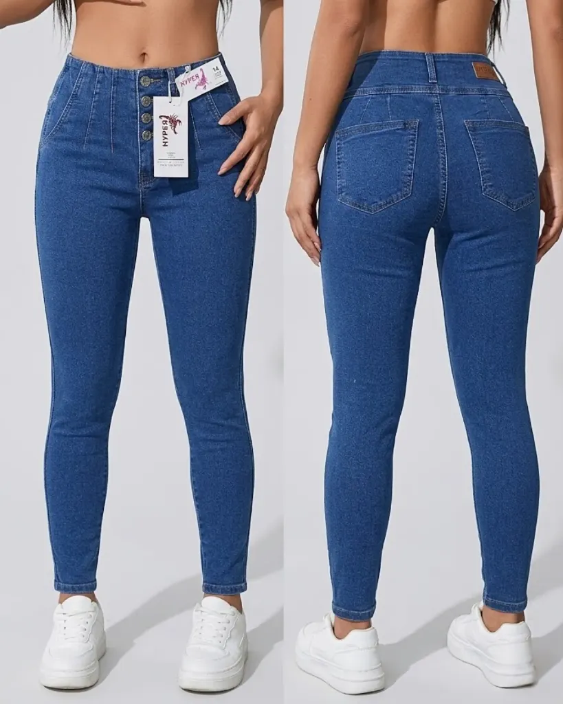 [HJ-001364-14-AZUL-OSCURO] Tubo strech con pinzas
