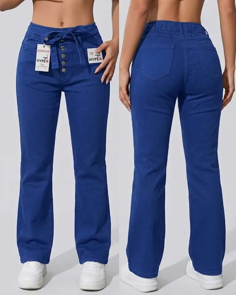 Acampanado tela camisera con botonadura