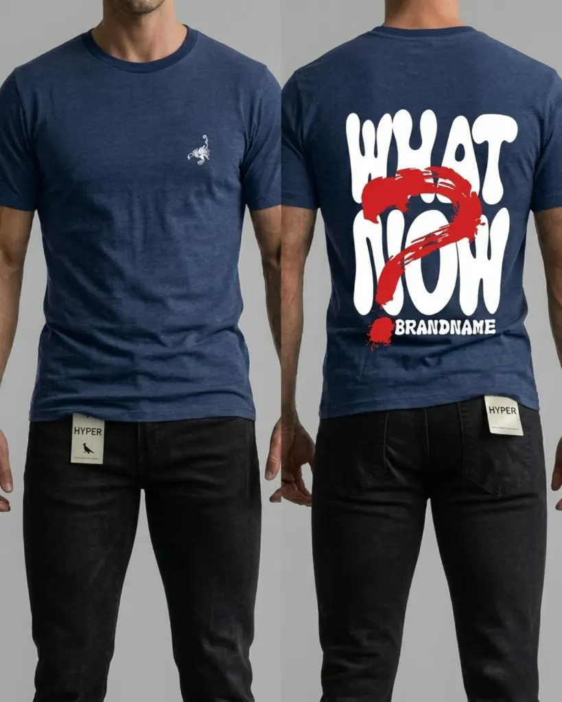 Camiseta estampada(WHAT NOW)