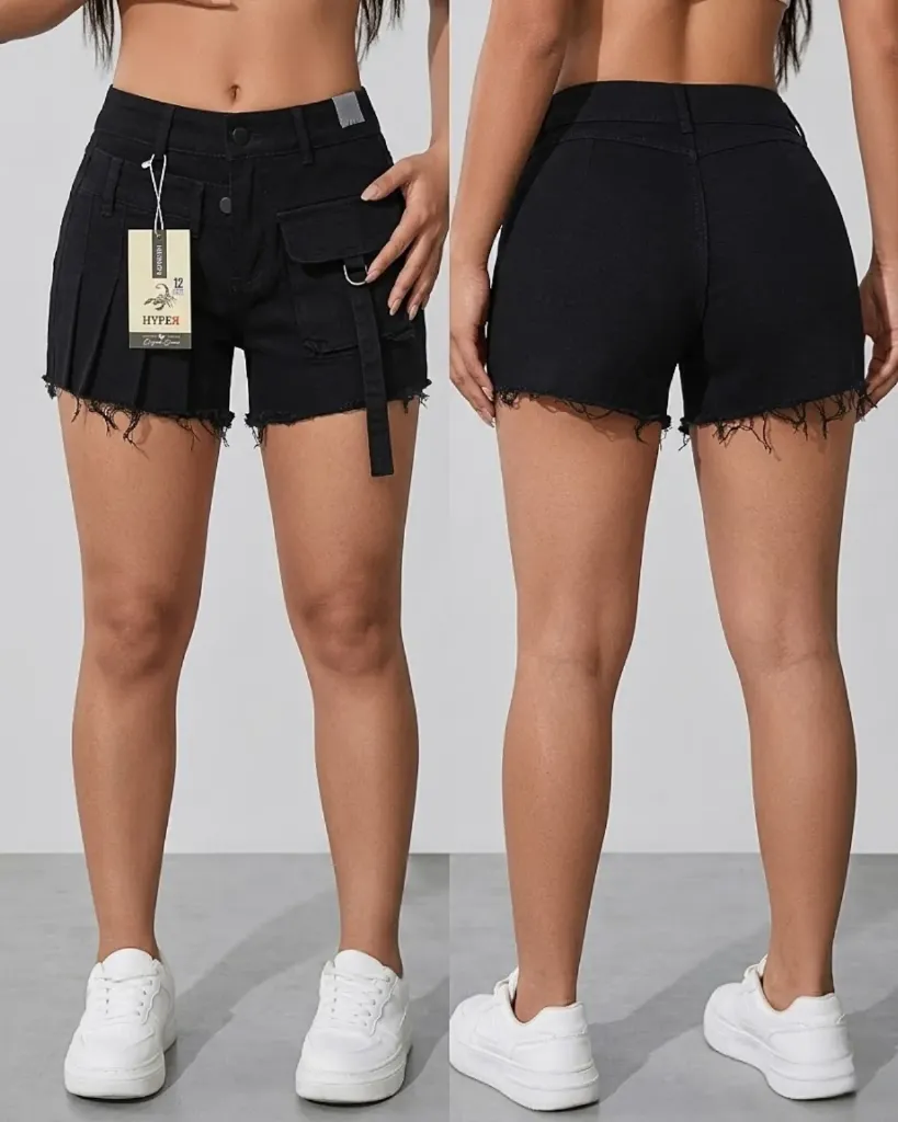 Short strech con bolsillo frontal