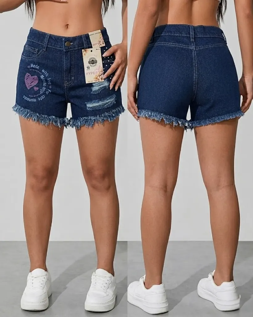 Short rigido con estampado