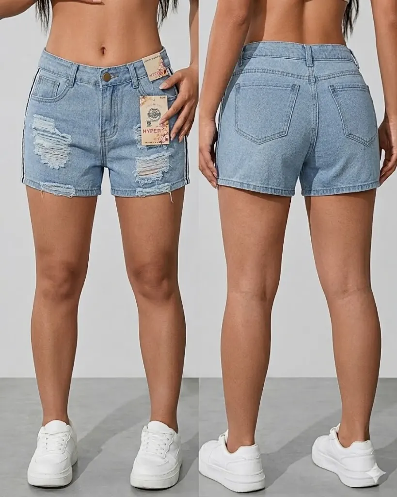 Short rigido con franjas