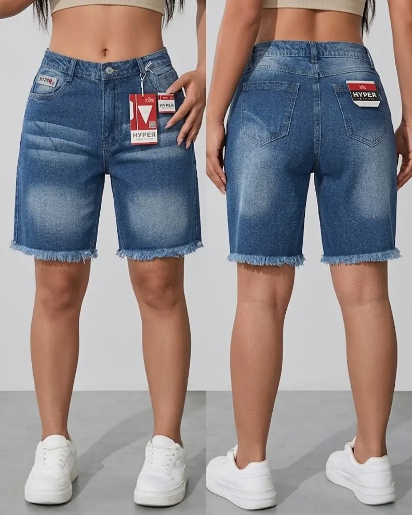 Bermuda jean rigida