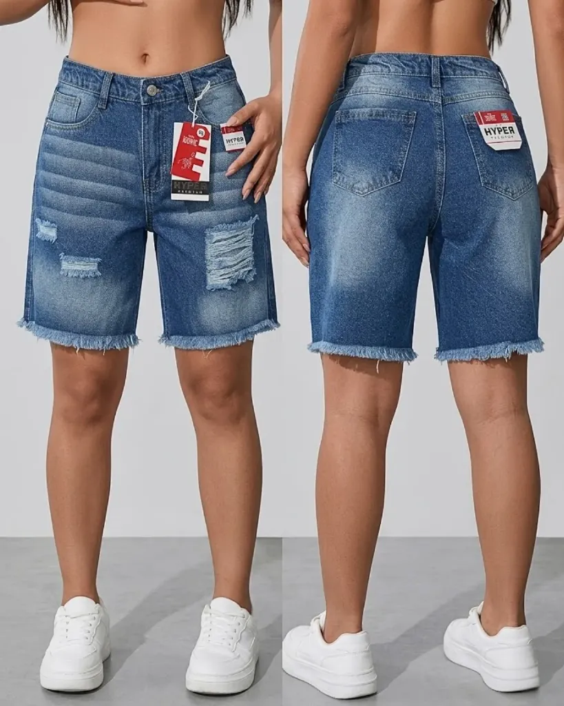 Bermuda jean rigida rota