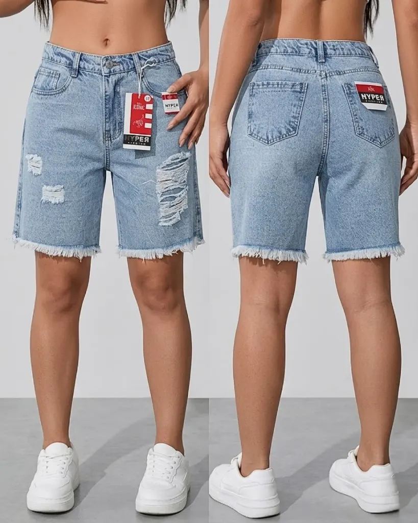 Bermuda jean rigida rota
