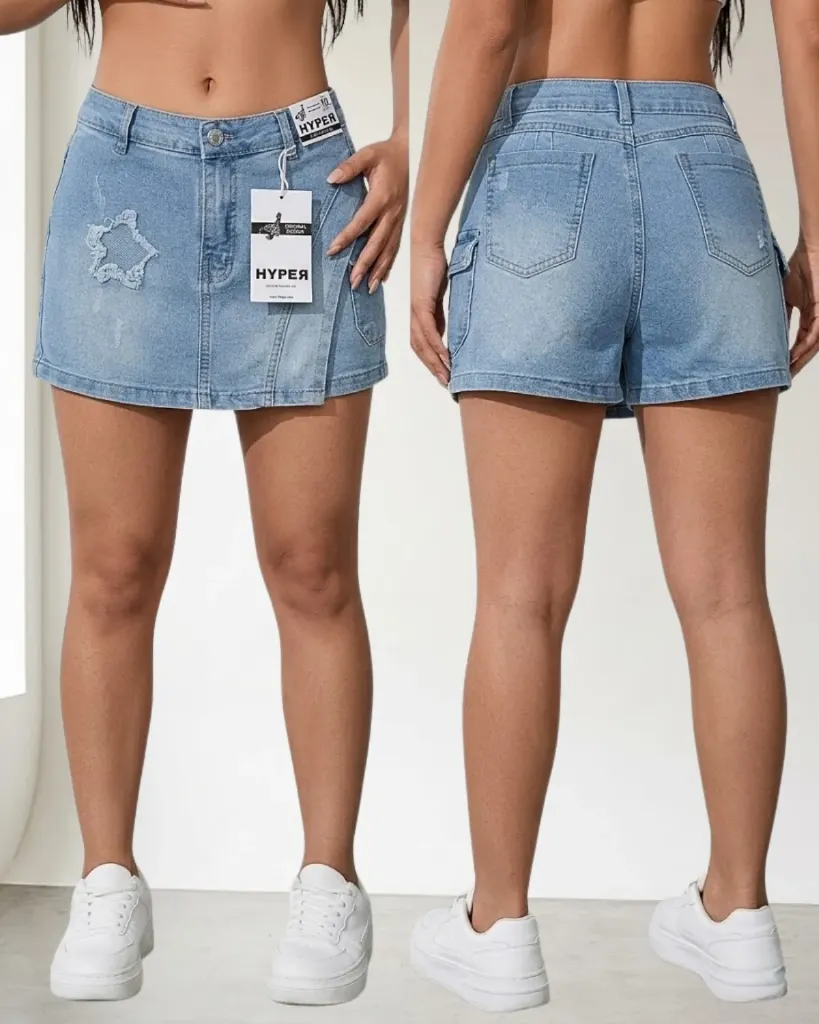 Falda short estrella y cargo