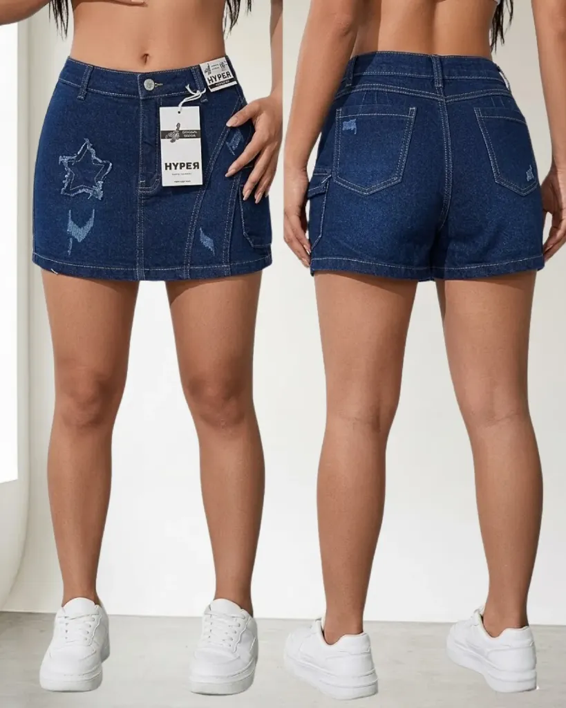Falda short estrella y cargo