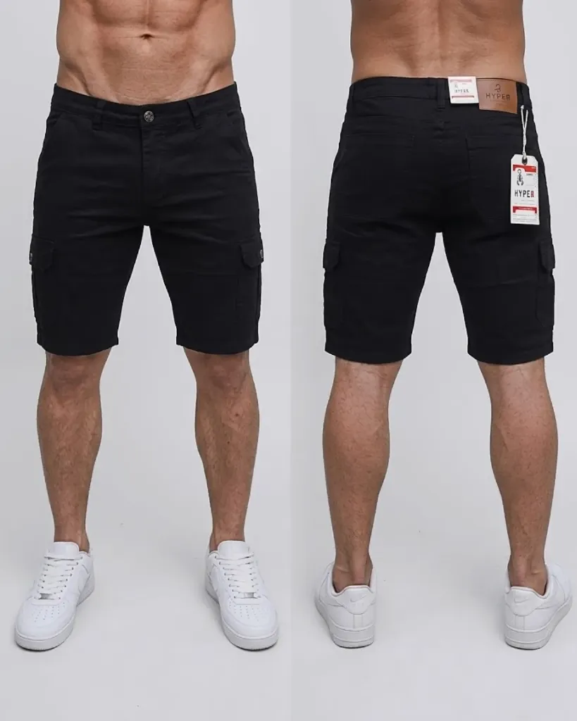 Bermuda gabardina cargo strech