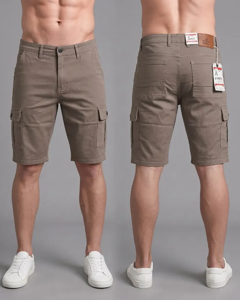 Bermuda gabardina cargo strech