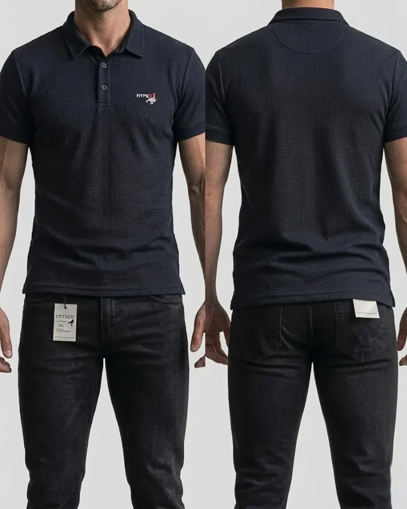 [HJ-001669-S-AZUL-OSCURO] Camiseta polo strech (S)