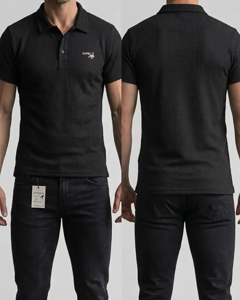[HJ-001672-S-NEGRO] Camiseta polo strech (S)