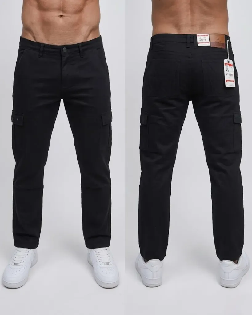[HJ-001698-30-NEGRO] Gabardina cargo strech (30)