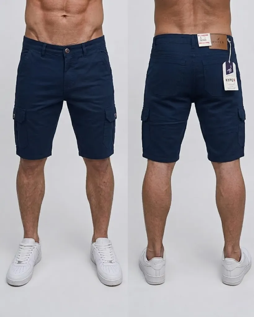 Bermuda gabardina cargo strech