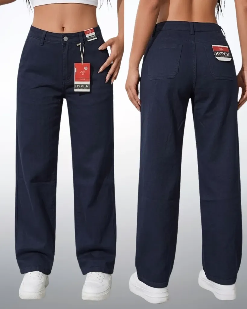 Wide leg gabardina strech