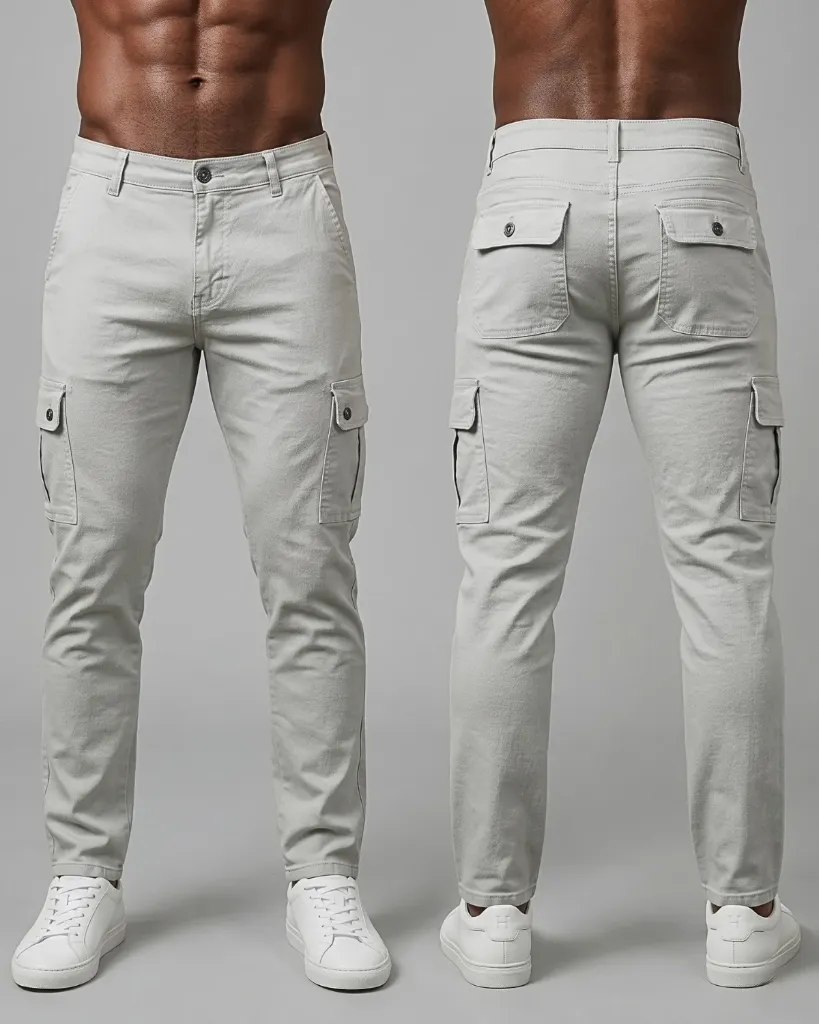 Semitubo gabardina cargo strech1
