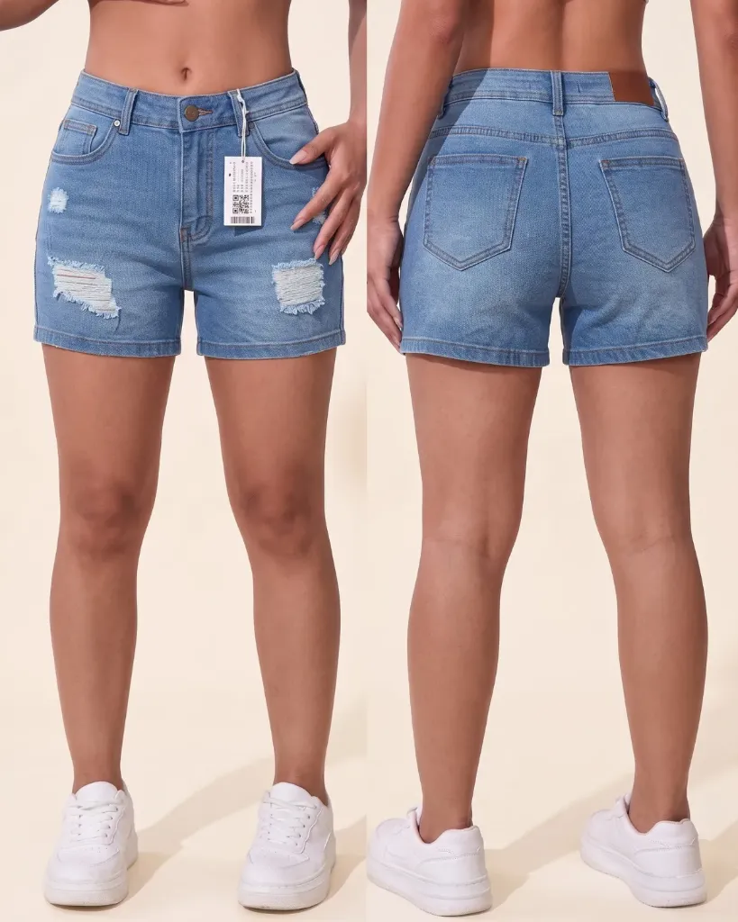 [HJ-002084-14-AZUL-MEDIO] Short strech roto (14)