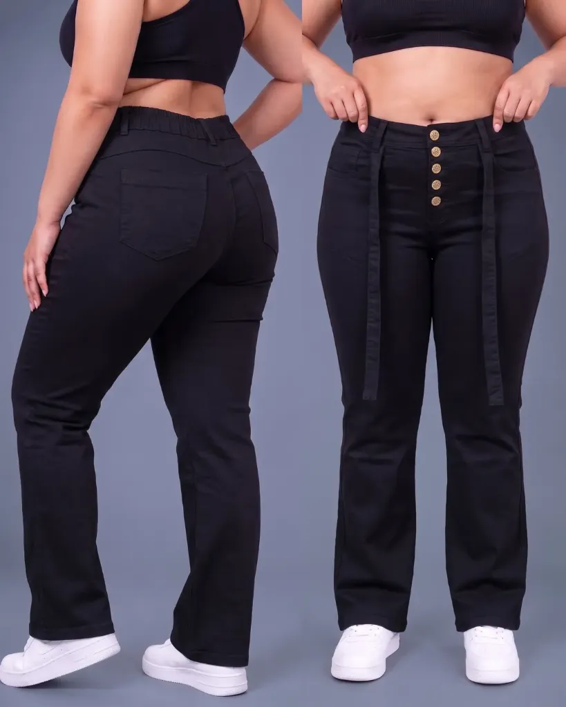 Acampanado plus strech tela camisera con elastico