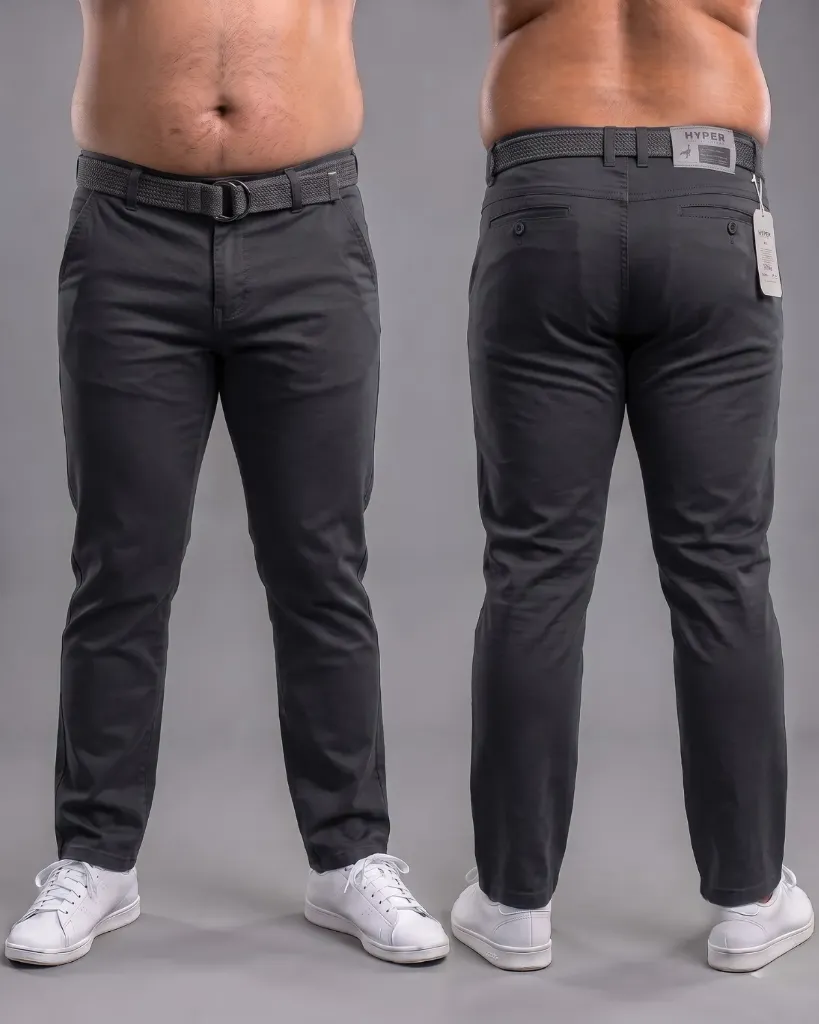 [HJ-002399-38-GRIS-OSCURO] Recto gabardina strech plus con cinturón (38, Gris oscuro)