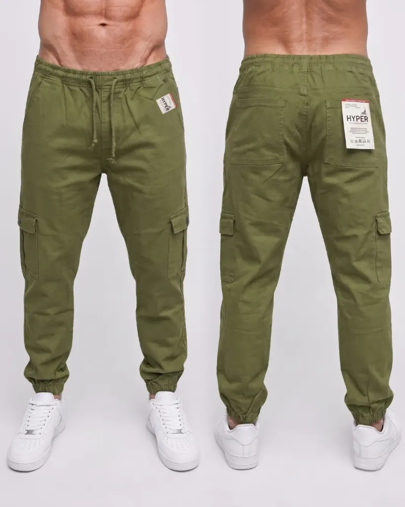 [HJ-002478-28-VERDE-OLIVA] Jogger strech cargo de caballero (28)