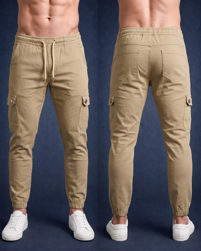 [HJ-002468-32-CAQUI-2] Jogger strech cargo de caballero (32, Caqui #2)