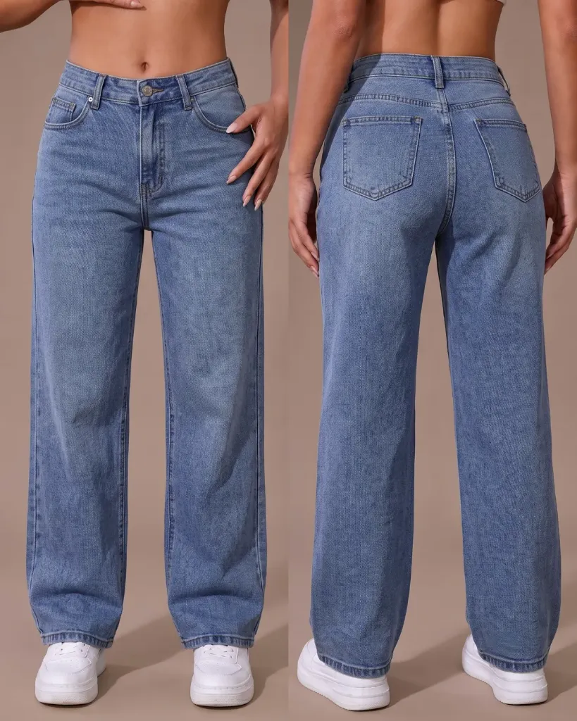 [HJ-002066-10-AZUL-2] Wide leg strech con efecto corazón (10, Azul #2)