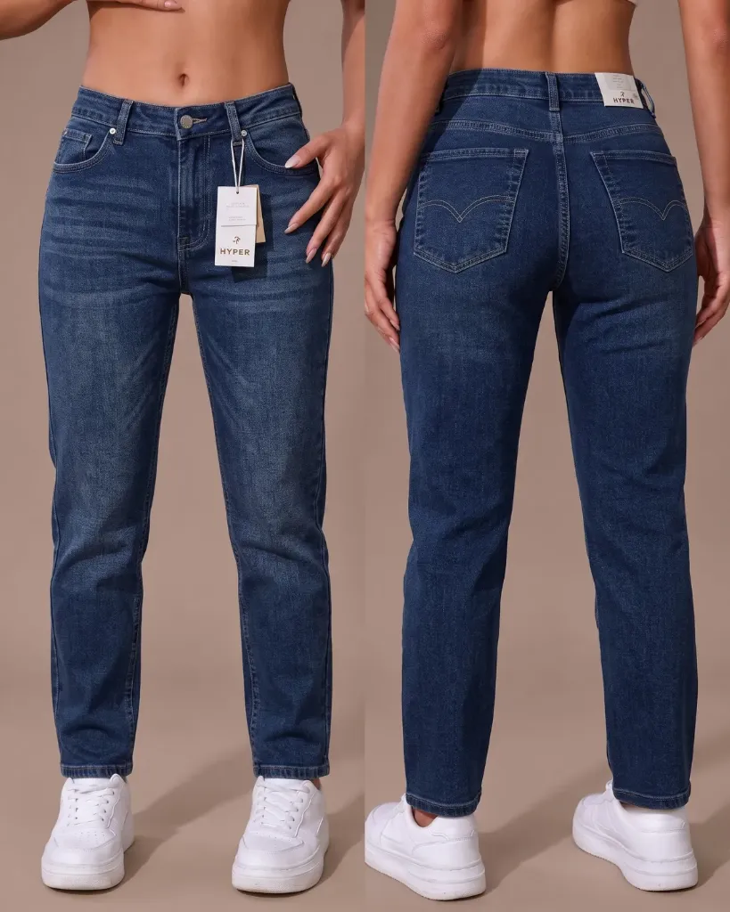 [HJ-002515-10-AZUL-2] Recto strech con bigotes dama (10, Azul #2)