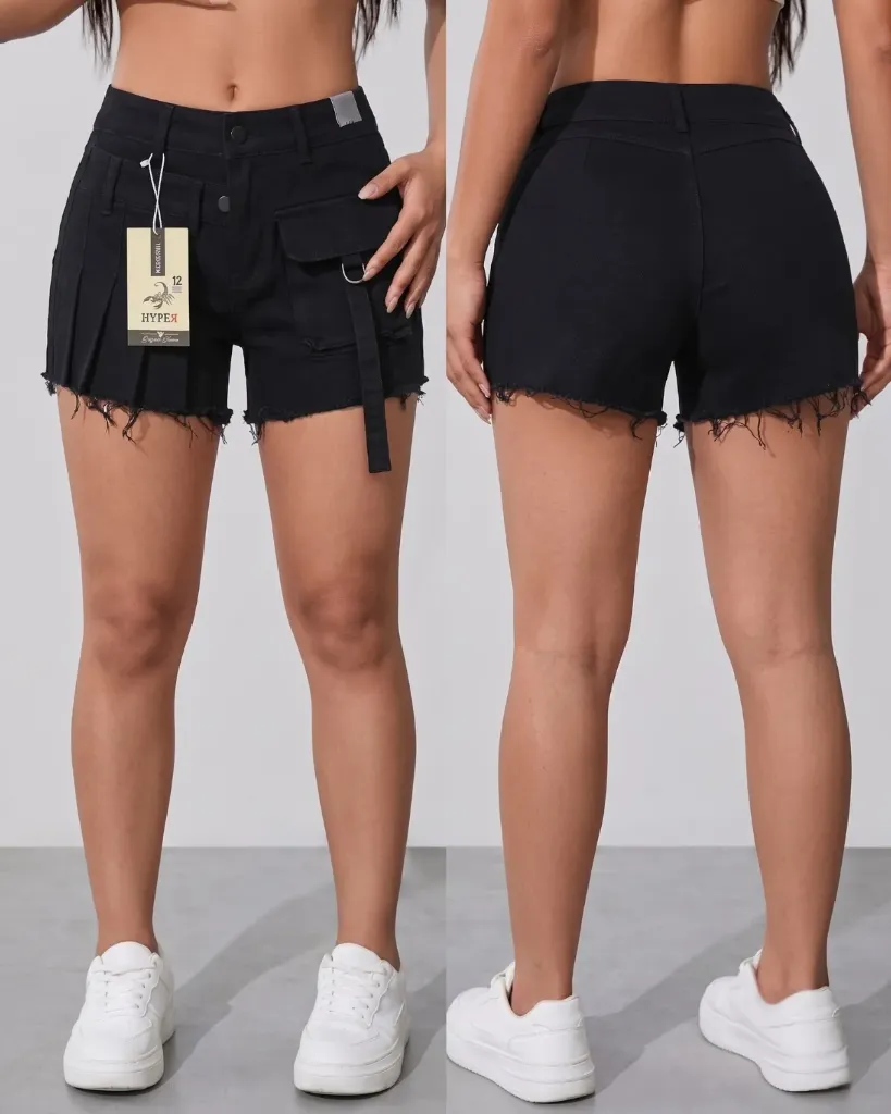 Short strech con tablones y bolsillo