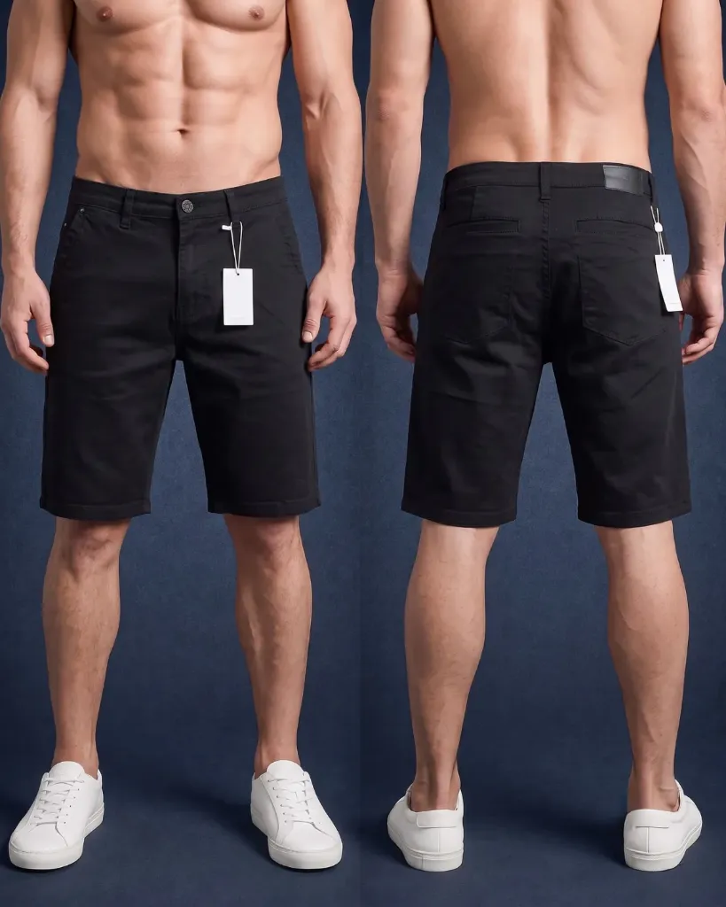 Bermuda gabardina strech con bolsillos viviados
