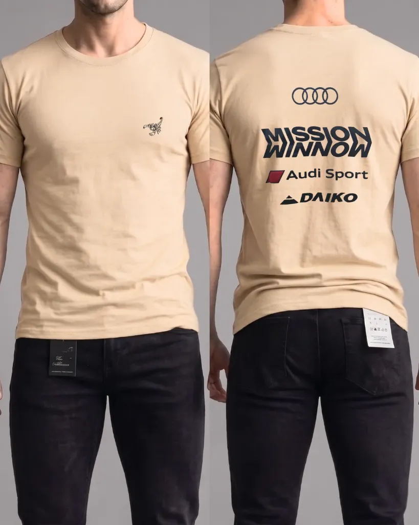 [HJ-002629-XXXL-CREMA] Camiseta estampada (Mission Winnow) (Crema)