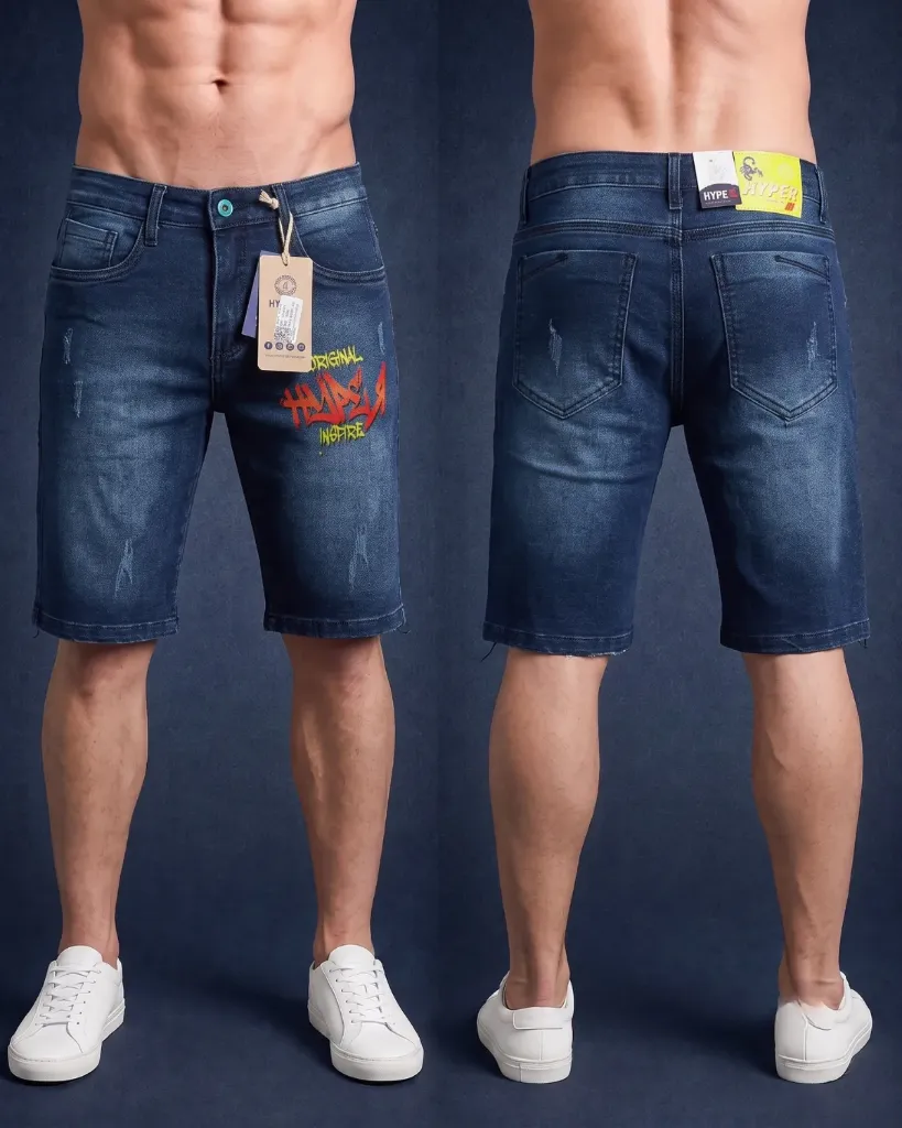 [HJ-002652-30-AZUL-MEDIO] Bermuda strech mototool estampada (30, Azul medio)