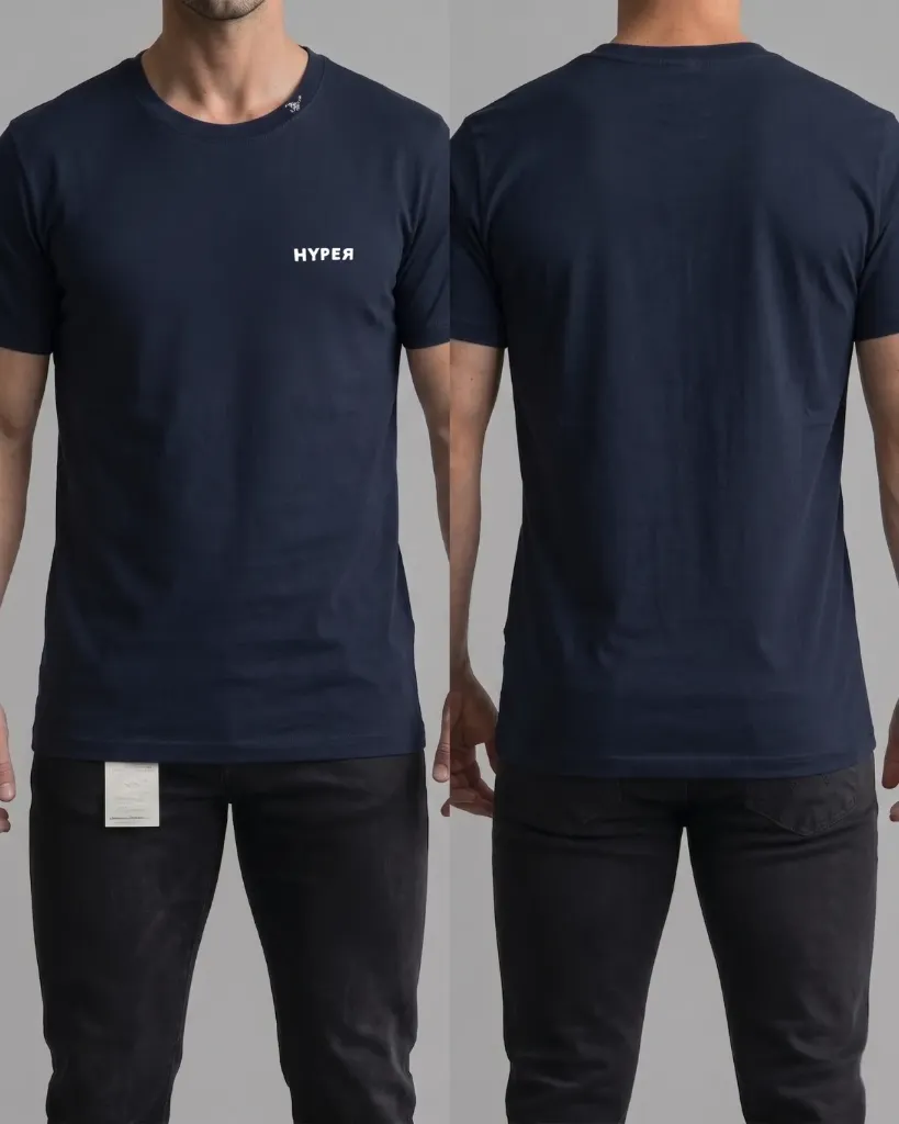 [HJ-002583-M-AZUL-OSCURO] Camiseta llana (Hyper) (M, Azul oscuro)