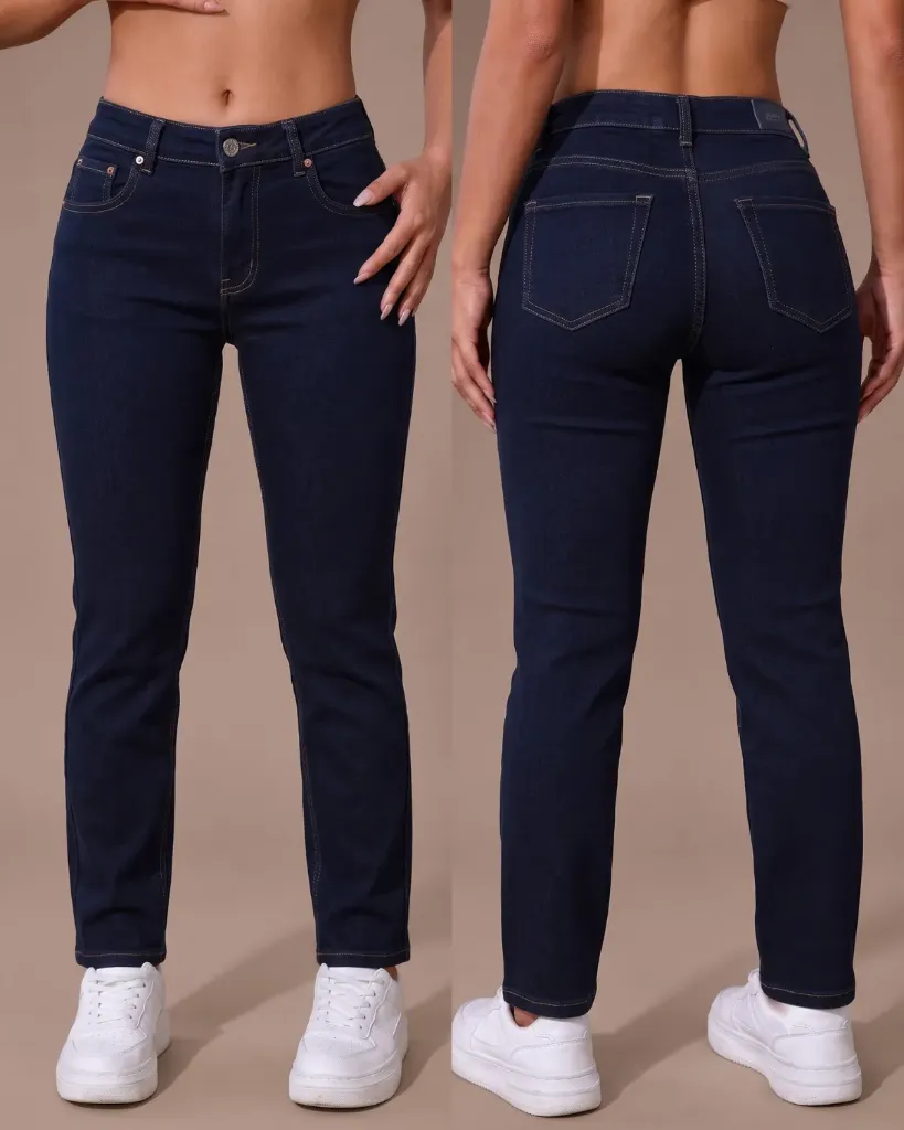 [HJ-002647-8-AZUL-2] Semitubo strech llano (8, Azul #2)