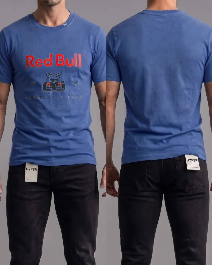 [HJ-002571-M-AZUL-CLARO] Camiseta estampada (Red bull, formula 1) (M, Azul claro)