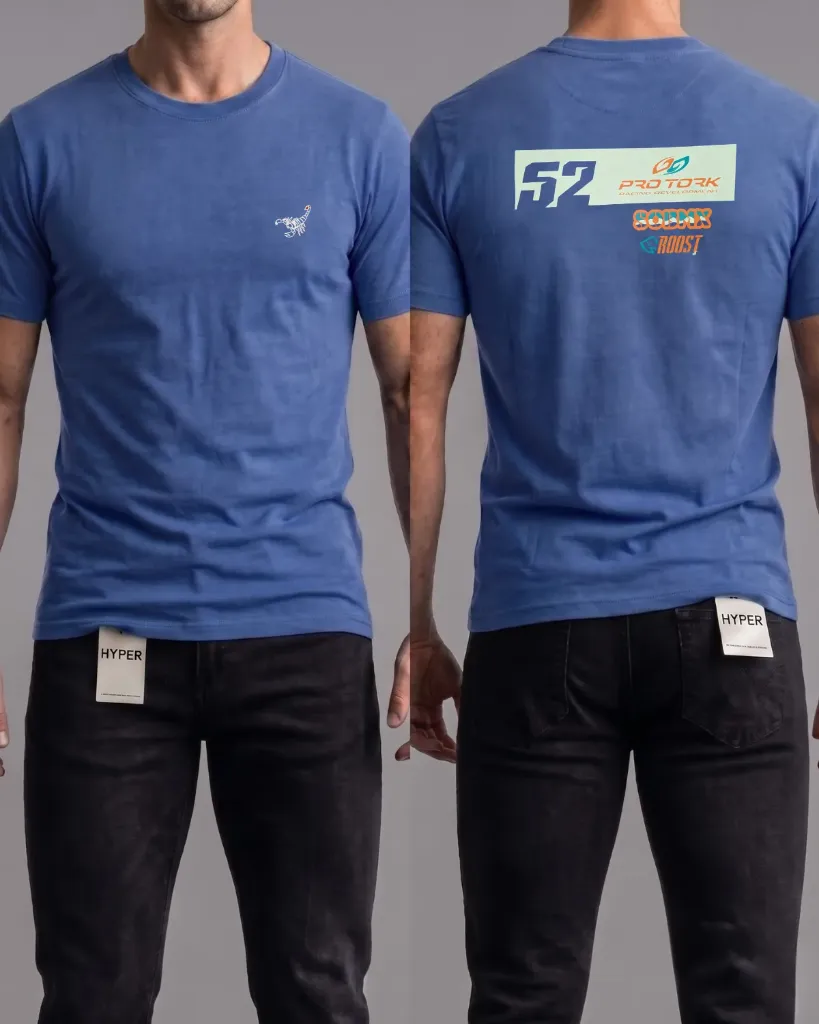 [HJ-002618-XL-AZUL-CLARO] Camiseta estampada (52 protork) (XL, Azul claro)