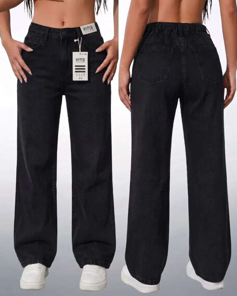 [HJ-002683-14-NEGRO] Baggy rigido con elastico (14, Negro)