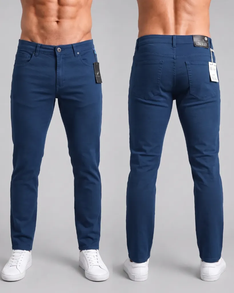 [HJ-002727-30-AZUL] Semitubo gabardina strech (30, Azul)