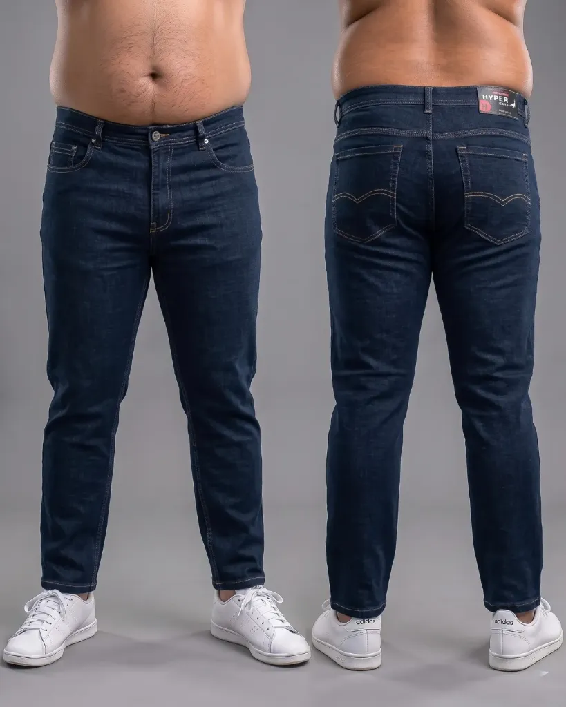 [HJ-002795-42-AZUL-3] Semitubo jeans strech plus llano hyper (42, Azul #3)