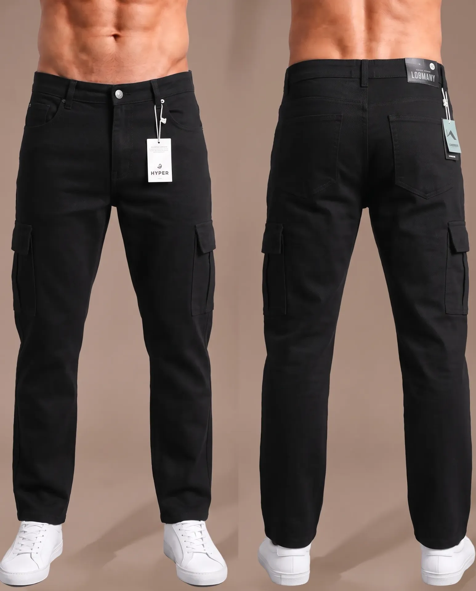 [HJ-002728-30-NEGRO] Semitubo gabardina cargo strech G3 (30, Negro)