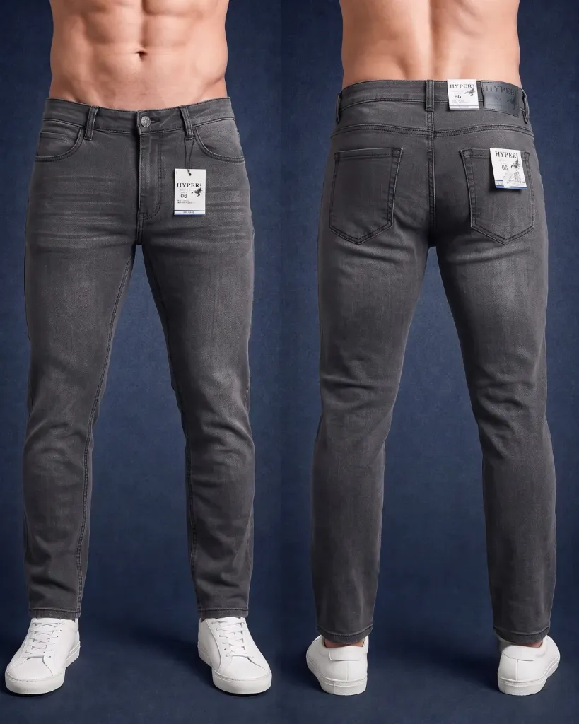 [HJ-002538-28-GRIS-OSCURO] Semitubo strech con bigotes (28, Gris oscuro)
