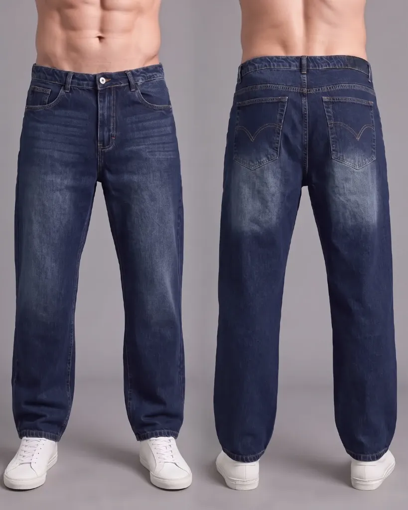 [HJ-002342-34-AZUL-1] Baggy rigido con bigotes (34, Azul #1)