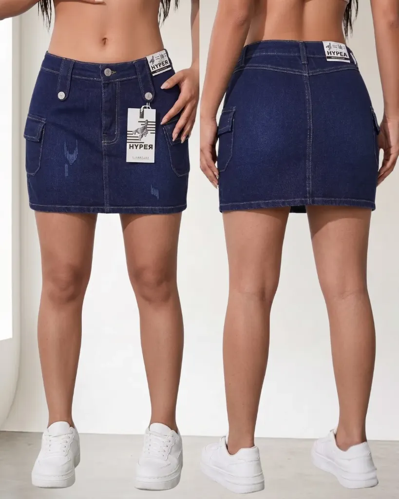 [HJ-002518-8-AZUL-2] Falda short strech cargo (8, Azul #2)