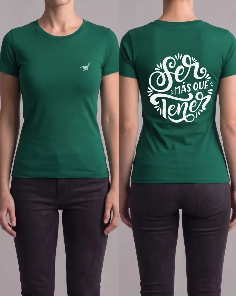 Camiseta estampada (Ser mas que tener)
