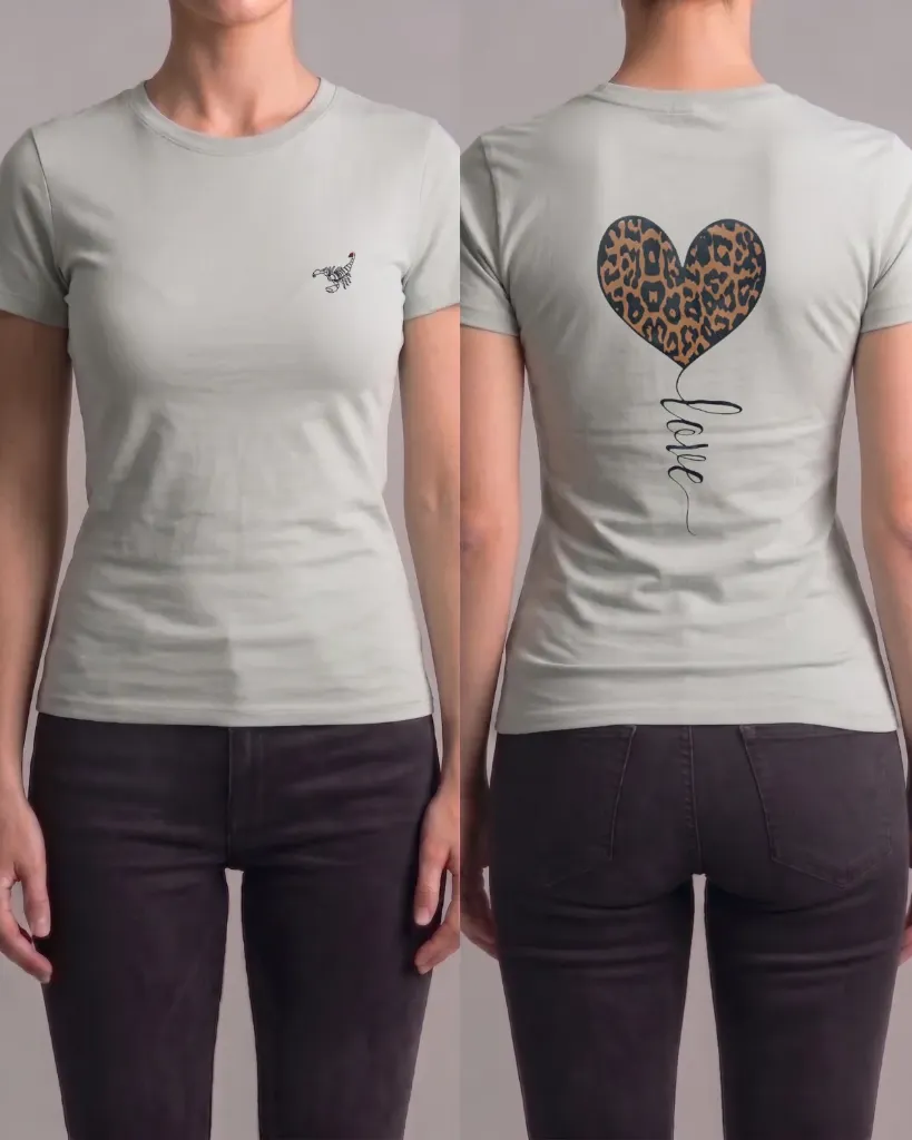 Camiseta estampada (Corazón love)