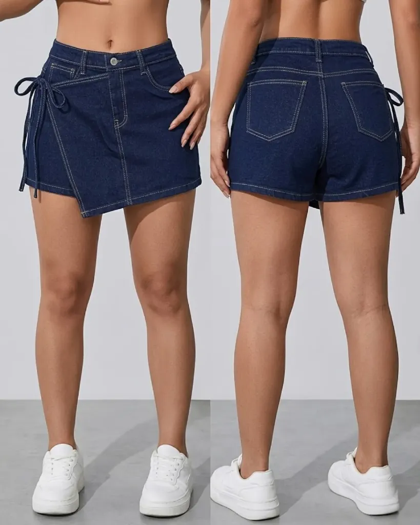 [HJ-002503-8-AZUL-2] Short falda strech (8, Azul #2)