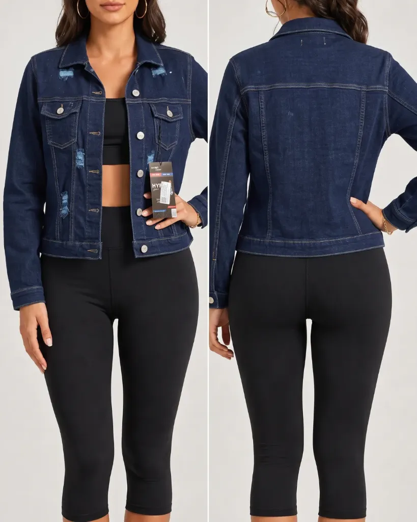 Chaqueta strech rasgada