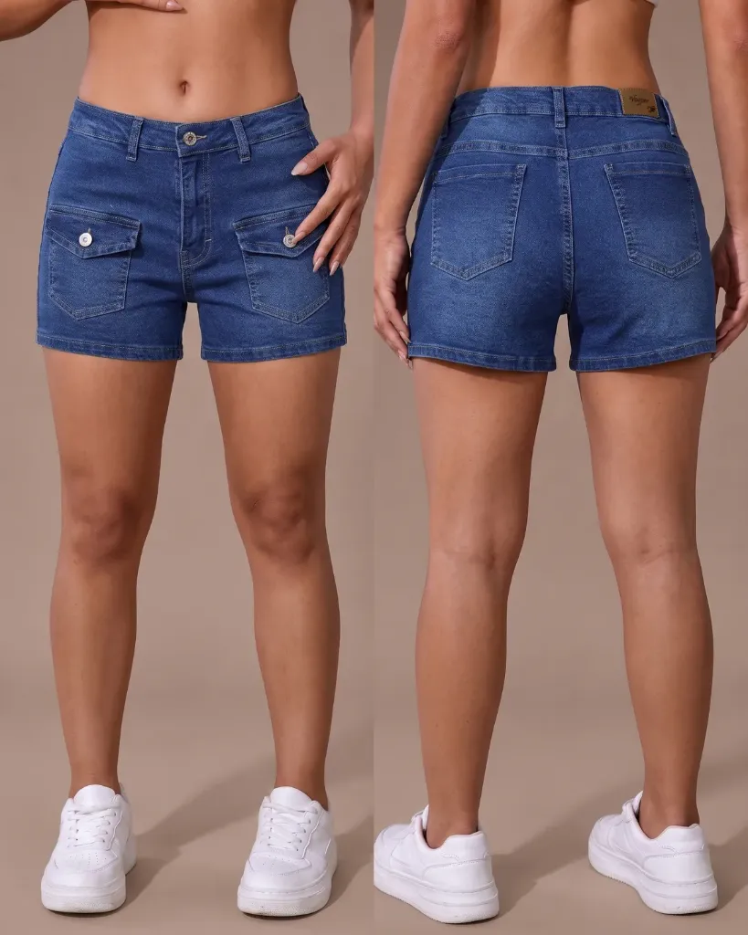 Short strech con bolsillos frontales